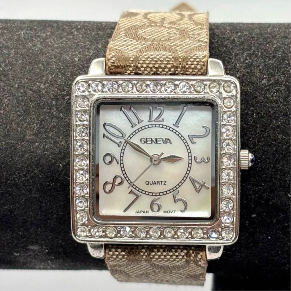Y2K Silver Crystal Watch